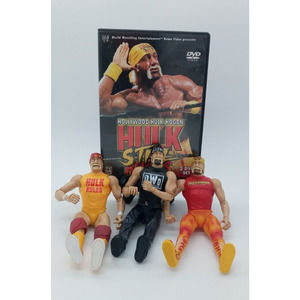 EXCLUSIVE HULK HOGAN STILL RULES HULKAMANIA FIGURE SET 3 JAKKS With DVD!!! RARE